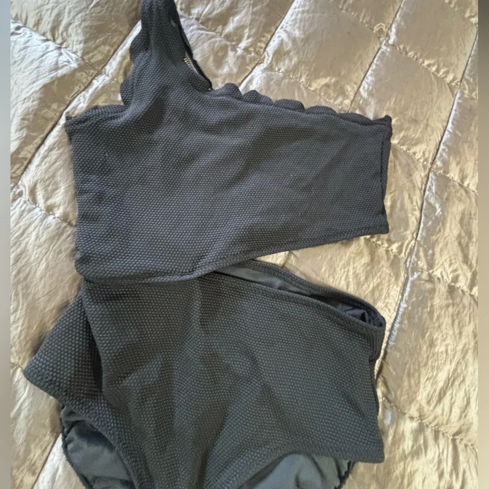 Old Navy Black One-Shoulder One Piece